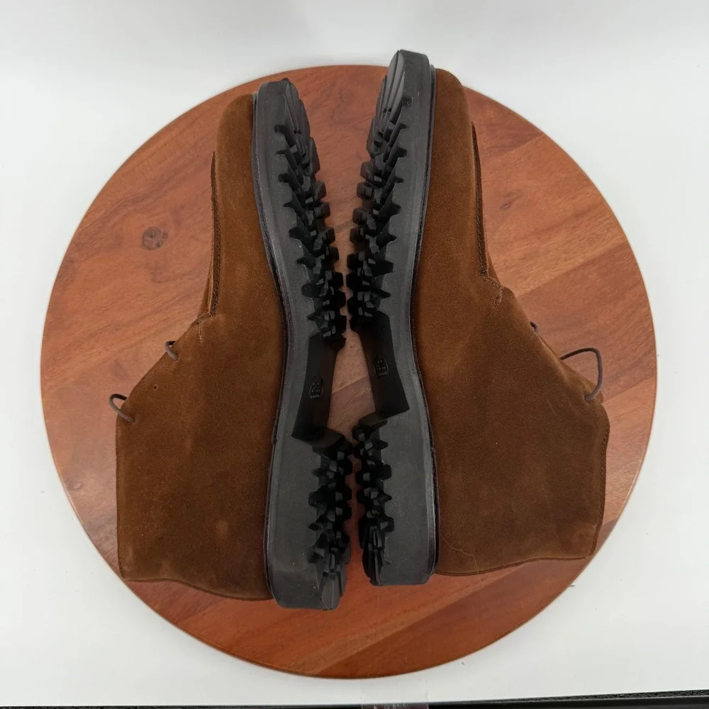 Allen Edmonds Grady Snuff Brown Suede Chukka Boots Mens 12 D Lug Sole 9491 USA